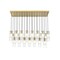 Z-Lite Alton Linear Chandelier, 23-Light, 18 In.W x 54 In.L x 14.25 In.H, Modern Gold/Clear+Frosted 824P-23L-MGLD - alternate 2